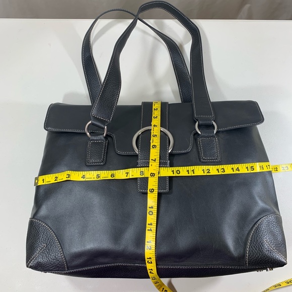 Franklin Covey Bags | Franklin Covey Black Leather Computer Tote Bag